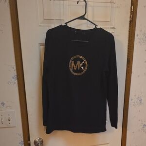 Michael Kors Black Shirt with Gold Logo